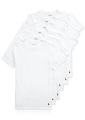 Ralph Lauren Polo Polo Ralph Lauren Men's 5+1 Free Bonus Classic-Fit Crewneck Undershirts Pack - White