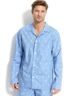 Ralph Lauren Polo Polo Ralph Lauren Men's All Over Polo Player Pajama Shirt - Beach Blue