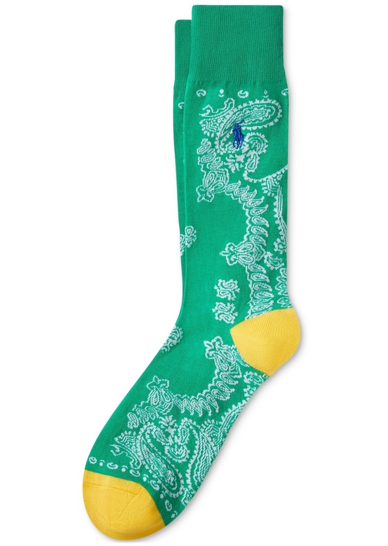 Ralph Lauren Polo Polo Ralph Lauren Men's Bandana-Print Slack Socks - Green