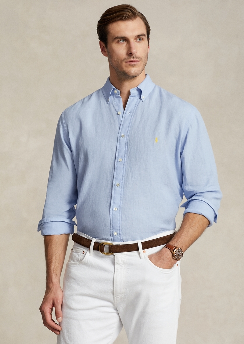 Ralph Lauren Polo Polo Ralph Lauren Men's Big & Tall Classic-Fit Linen Shirt - Blue Hyacinth