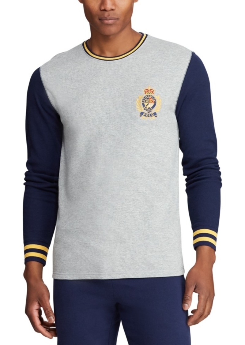 ralph lauren polo waffle crew neck mens shirt