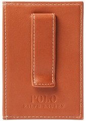 Ralph Lauren Polo Polo Ralph Lauren Men's Burnished Leather Card Case & Money Clip - Brown