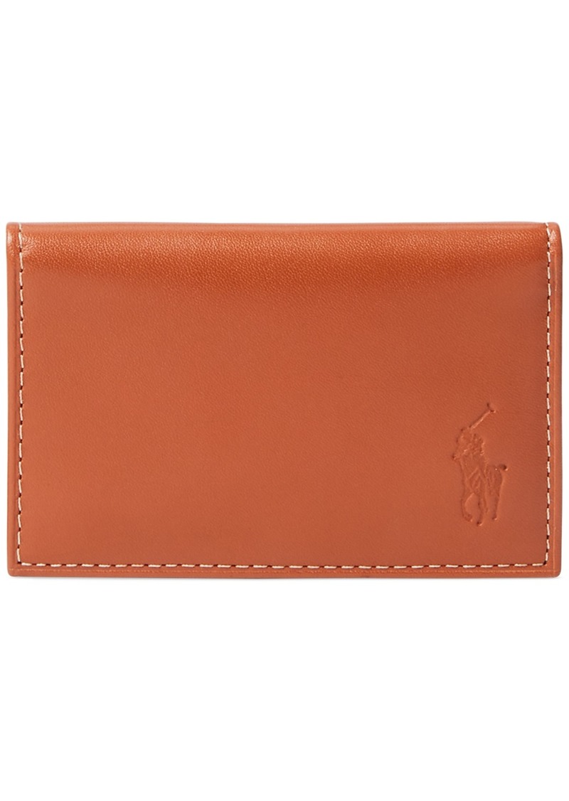 Ralph Lauren Polo Polo Ralph Lauren Men's Burnished Leather Card Wallet - Brown