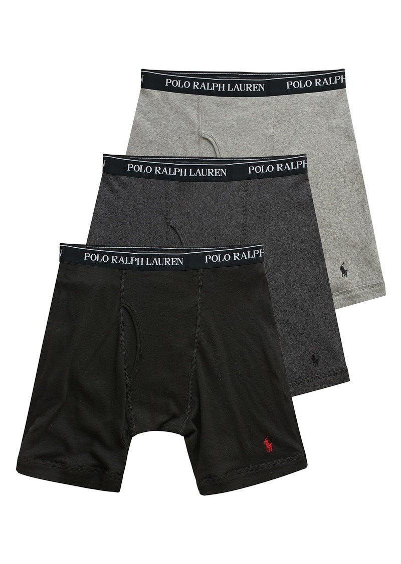 Ralph Lauren Polo POLO RALPH LAUREN Classic Fit w/Wicking 3-Pack Long Leg Boxer Briefs  SM