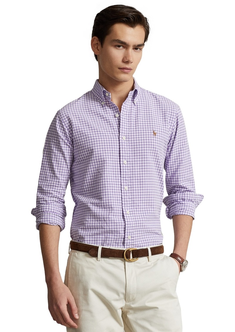 Ralph Lauren Polo Polo Ralph Lauren Men's Classic-Fit Gingham Oxford Shirt - Hampton Purple/White