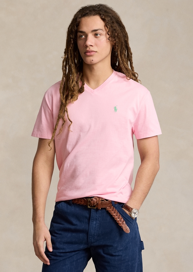 Ralph Lauren Polo Polo Ralph Lauren Men's Classic-Fit Jersey V-Neck T-Shirt - Garden Pink