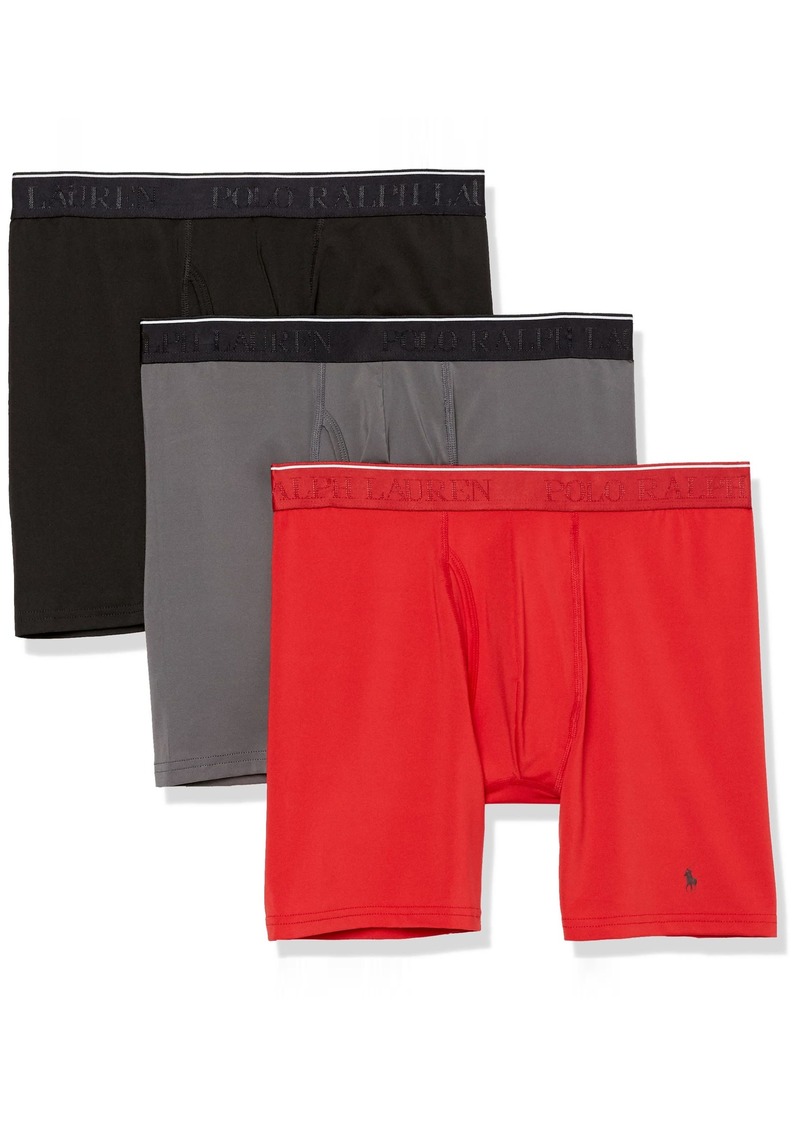 Ralph Lauren Polo POLO RALPH LAUREN Men's Classic Fit Microfiber Boxer Briefs Polo Black/White Combat Grey/Polo Black Red/Polo Black