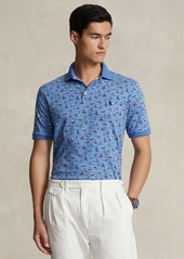 Ralph Lauren Polo Polo Ralph Lauren Men's Classic-Fit Patterned Soft Cotton Polo Shirt - Preppy Woodblock/summer Blue