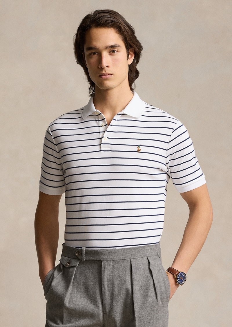 Ralph Lauren Polo Polo Ralph Lauren Men's Classic-Fit Striped Soft Cotton Polo Shirt - White/french Navy