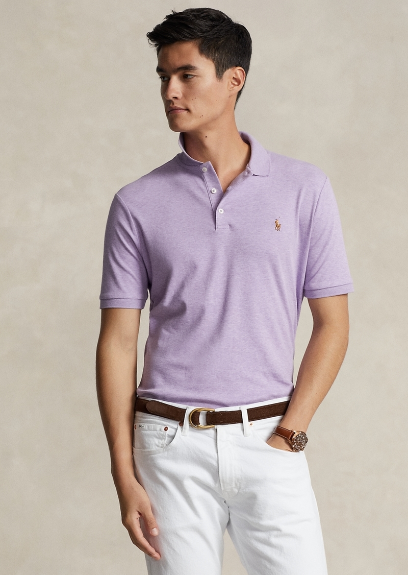 Ralph Lauren Polo Polo Ralph Lauren Men's Custom Slim Fit Soft Cotton Polo Shirt - Pastel Purple Heather