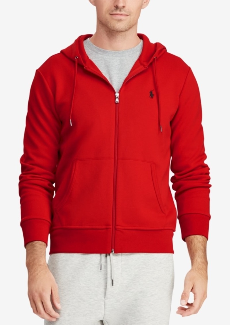 polo men's double knit hoodie