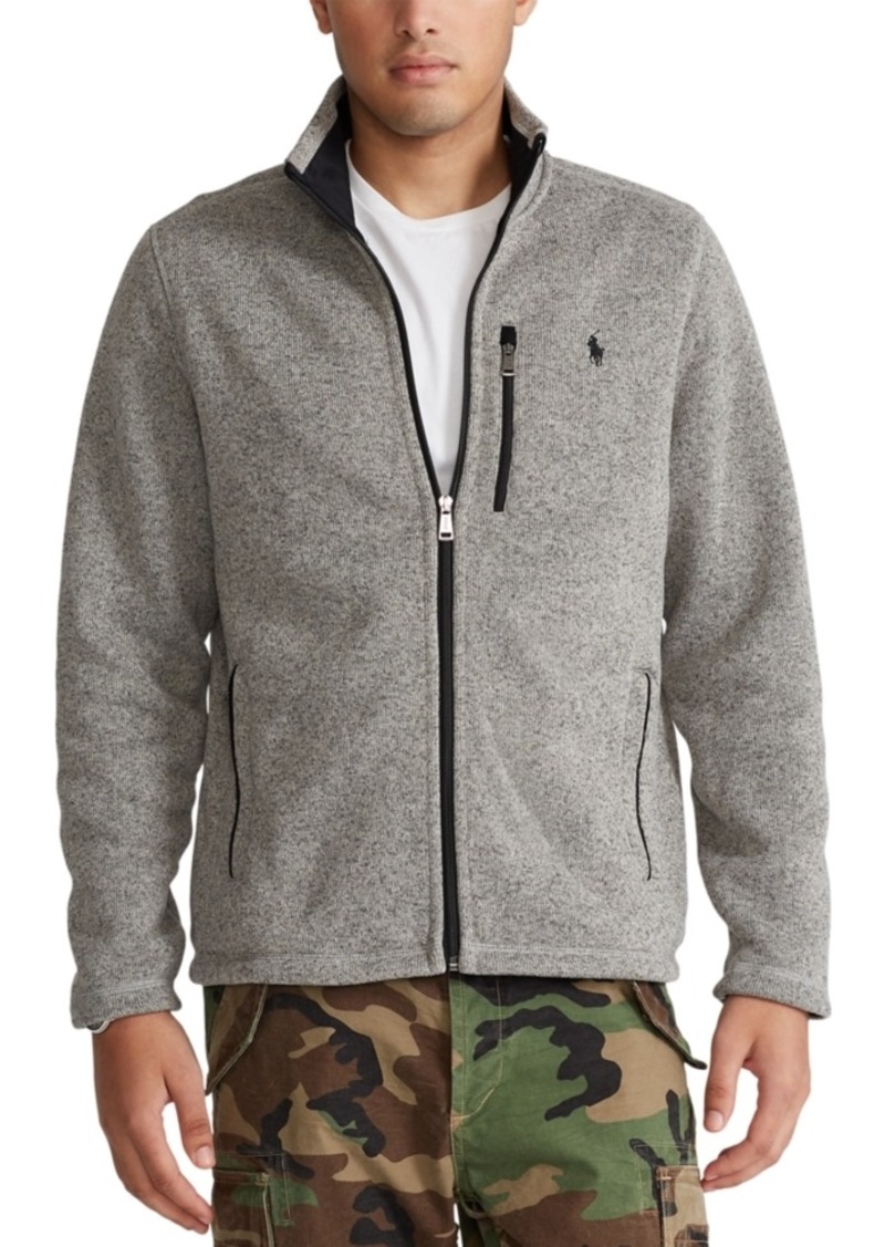 polo ralph lauren men's fleece mockneck jacket