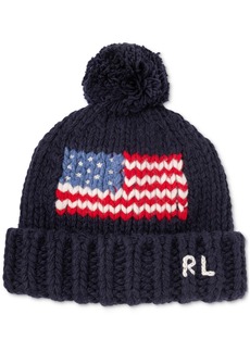 Ralph Lauren Polo Polo Ralph Lauren Men's Intarsia Flag Beanie - Navy Multi