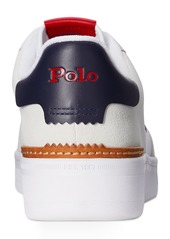 Ralph Lauren Polo Polo Ralph Lauren Men's Masters Court Suede-Leather Sneaker - White/navy/red
