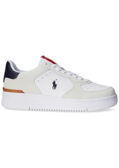 Ralph Lauren Polo Polo Ralph Lauren Men's Masters Court Suede-Leather Sneaker - White/navy/red