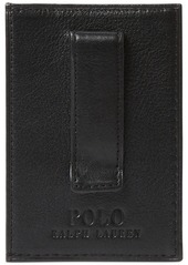 Ralph Lauren Polo Polo Ralph Lauren Men's Pebbled Leather Card Case & Money Clip - Black