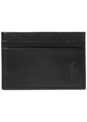 Ralph Lauren Polo Polo Ralph Lauren Men's Pebbled Leather Card Case & Money Clip - Black