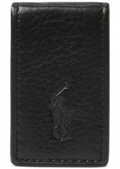 Ralph Lauren Polo Polo Ralph Lauren Men's Pebbled Leather Money Clip - Black