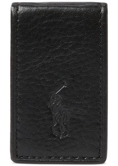 Ralph Lauren Polo Polo Ralph Lauren Men's Pebbled Leather Money Clip - Black