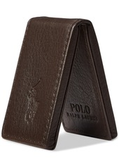 Ralph Lauren Polo Polo Ralph Lauren Men's Pebbled Leather Money Clip - Brown