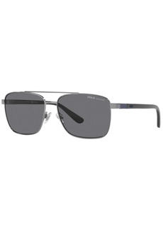 Ralph Lauren Polo Polo Ralph Lauren Men's Polarized Sunglasses, PH3137 - SHINY GUNMETAL/POLAR GREY