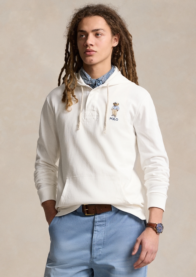 Ralph Lauren Polo Polo Ralph Lauren Men's Polo Bear Jersey Rugby Hoodie - Deckwsh Wht Hmgwy Bear