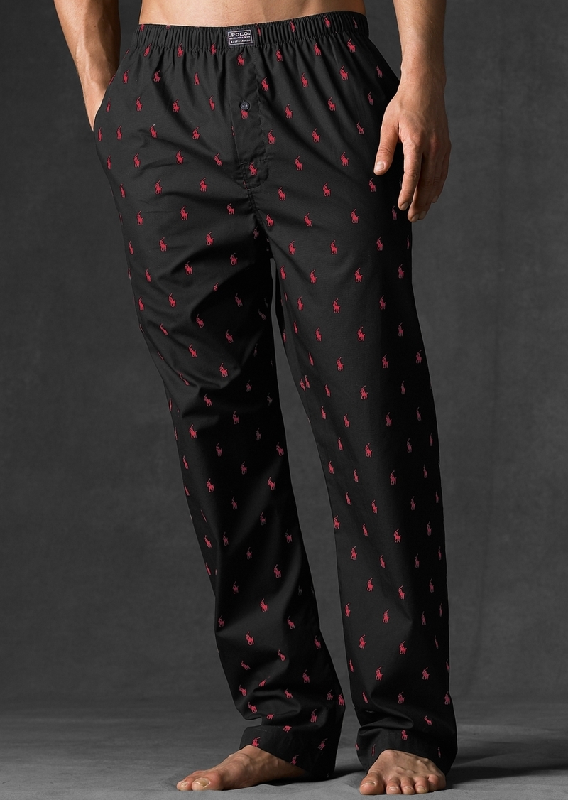 Ralph Lauren Polo Polo Ralph Lauren Men's Polo Player Pajama Pants - Black/Red