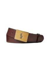 Ralph Lauren Polo Polo Ralph Lauren Men's Pony Plaque Buckle Leather Belt