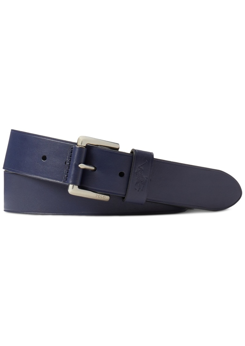 Ralph Lauren Polo Polo Ralph Lauren Men's Signature Pony Leather Belt - Newport Navy