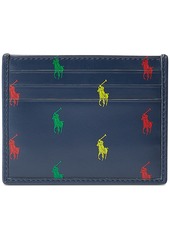 Ralph Lauren Polo Polo Ralph Lauren Men's Signature Pony Leather Card Case - Navy/multi