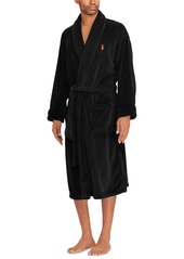 Ralph Lauren Polo Polo Ralph Lauren Men's Sleepwear Soft Cotton Kimono Velour Robe - Navy
