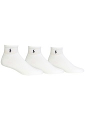 Ralph Lauren Polo Polo Ralph Lauren Men's Socks, Extended Size Classic Athletic Quarter 3 Pack