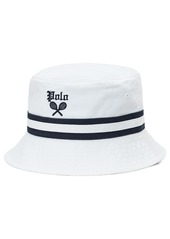 Ralph Lauren Polo Polo Ralph Lauren Men's Striped-Band Twill Bucket Hat - White
