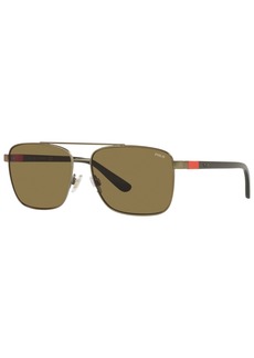 Ralph Lauren Polo Polo Ralph Lauren Men's Sunglasses, PH3137 - SEMI-SHINY BRASS/OLIVE GREEN