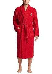 Ralph Lauren Polo Polo Ralph Lauren Men's Terry Polo Bear Robe - Park Avenue Red With Holiday Bear