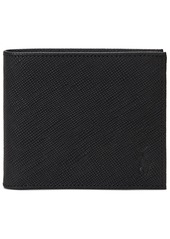 Ralph Lauren Polo Polo Ralph Lauren Men's Textured Saffiano Leather Billfold Wallet - Black