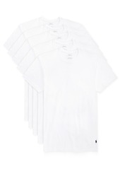 Ralph Lauren Polo Polo Ralph Lauren Men's Undershirt, Slim Fit Classic Cotton Crews 5 Pack - White