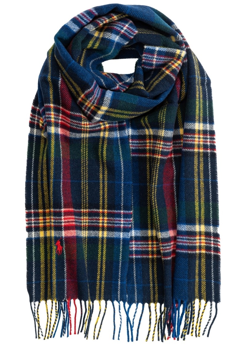 Ralph Lauren Polo Polo Ralph Lauren Men's Woolen Plaid Scarf - Royal Multi