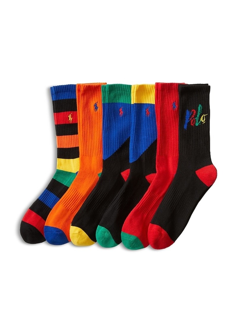 Ralph Lauren Polo Polo Ralph Lauren Multi Color Crew Cut Socks - Pack of 6