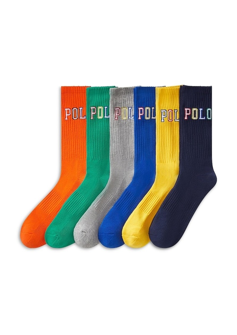 Ralph Lauren Polo Polo Ralph Lauren Outlined Logo Crew Socks - 6 pk.