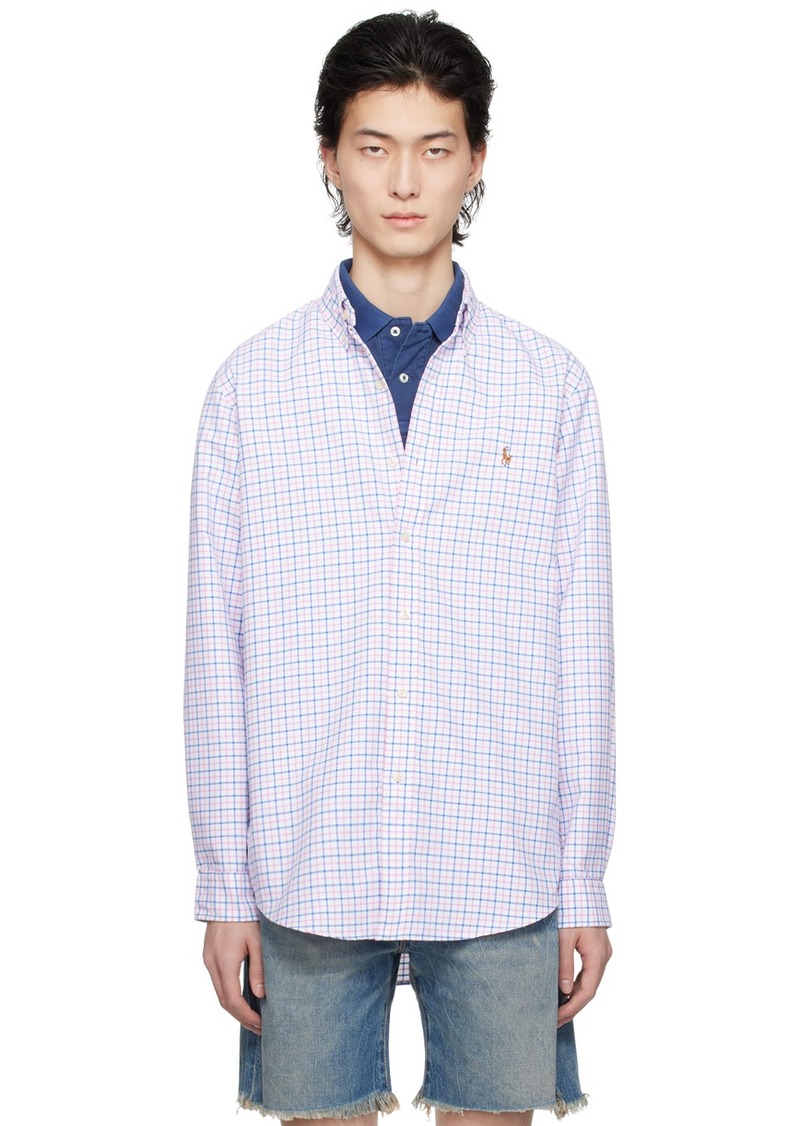 Ralph Lauren Polo Polo Ralph Lauren Pink & Blue Classic Fit Performance Shirt