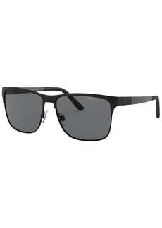 Ralph Lauren Polo Polo Ralph Lauren Polarized Sunglasses, PH3128 57 - MATTE BLACK/BLACK/DARK POLAR GREY