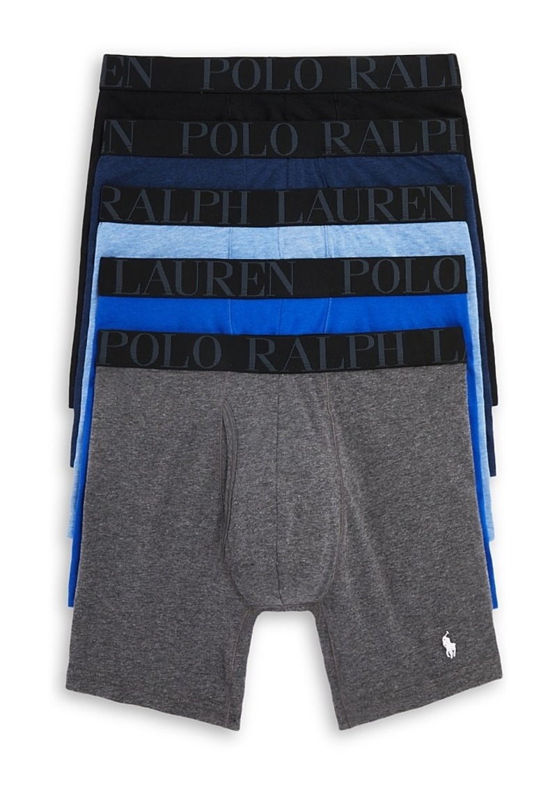 Ralph Lauren Polo Polo Ralph Lauren Stretch Logo Waistband Classic Fit Boxer Briefs, Pack of 5
