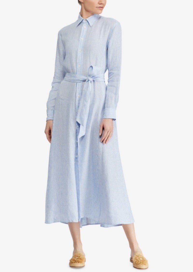 Ralph Lauren: Polo Polo Ralph Lauren Striped Linen Shirtdress | Dresses