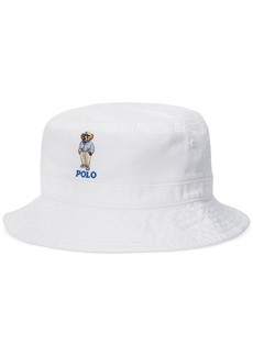 Ralph Lauren: Polo Polo Ralph Lauren Toddler & Little Boys Polo Bear Cotton Twill Bucket Hat - White