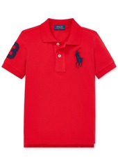 Ralph Lauren: Polo Polo Ralph Lauren Toddler and Little Boys Big Pony Cotton Mesh Polo - White