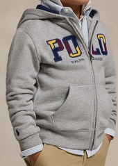 Ralph Lauren: Polo Polo Ralph Lauren Toddler and Little Boys Corduroy-Logo Fleece Full-Zip Hoodie - Grey Heather