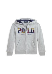 Ralph Lauren: Polo Polo Ralph Lauren Toddler and Little Boys Corduroy-Logo Fleece Full-Zip Hoodie - Grey Heather