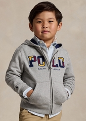 Ralph Lauren: Polo Polo Ralph Lauren Toddler and Little Boys Corduroy-Logo Fleece Full-Zip Hoodie - Grey Heather