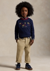 Ralph Lauren: Polo Polo Ralph Lauren Toddler and Little Boys Corduroy-Logo Fleece Sweatshirt - Navy